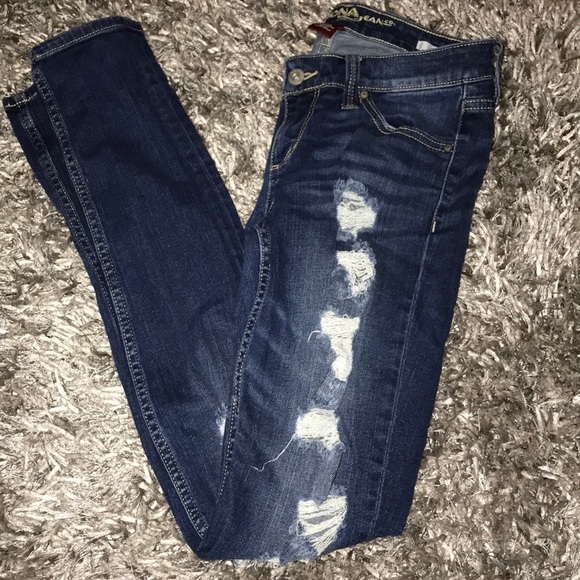 Arizona Jean Company Denim - ripped skinny low rise jeans
